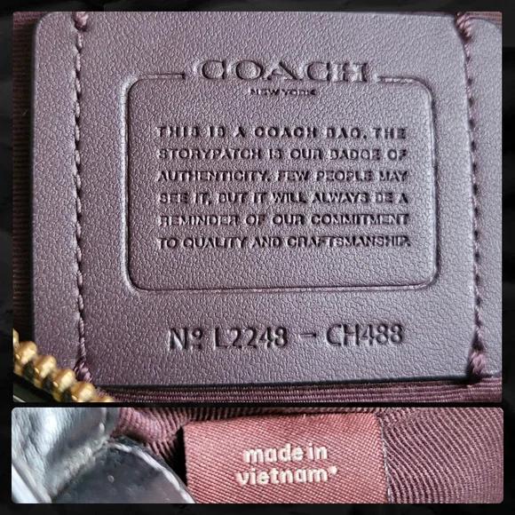 Coach CH488 Darcie Carryall Black Brown Signature Canvas Leather Satchel Bag - Picture 13 of 16